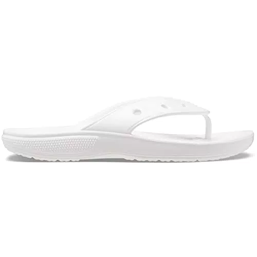 Crocs unisex-adult Classic Flip Flip-Flop, White