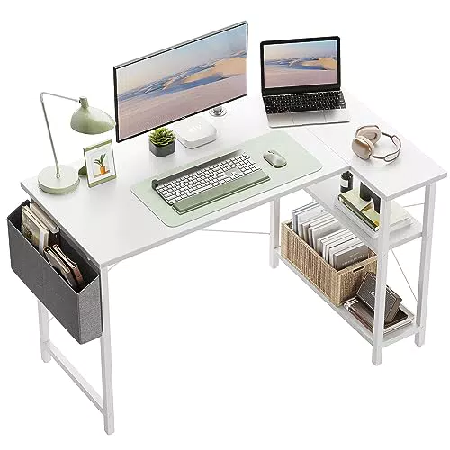 CubiCubi 100cm Schreibtisch Computertisch mit Ablagefächern