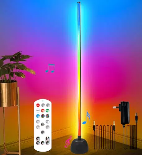 DeeprBling LED Stehlampe RGB Dimmbar mit Fernbedienung und APP für Wohnzimmer