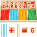 DERAYEE Montessori Mathematikspielzeug – Pädagogisches Holzspielzeug für Kinder