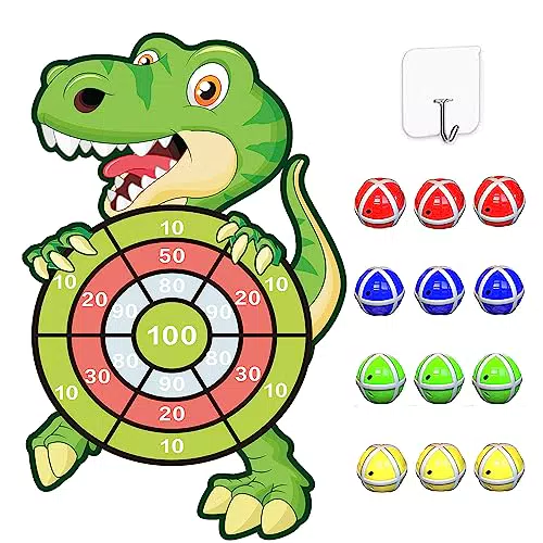 Dinosaurier Spielzeug Klett Dartscheibe für Kinder, Ideales Geburtstagsgeschenk