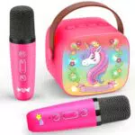 Karaoke Maschine für Mädchen 3-12 Jahre mit 2 Mikrofonen - Spaß und Musik!