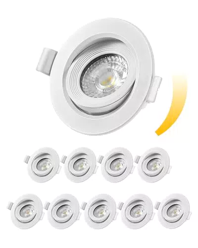 EDISHINE Dimmbare LED Spots 5W 400LM Einbaustrahler 3000K Warmweiß