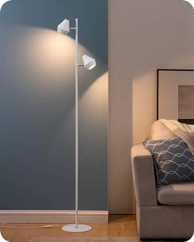 EDISHINE LED Stehlampe dimmbar mit schwenkbaren Diamantköpfen für Wohnzimmer