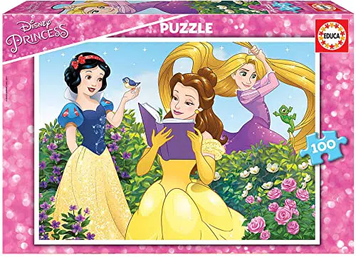 Educa Disney Prinzessinnen Puzzle für Kinder ab 6 Jahren, Schneewittchen, Belle, Rapunzel