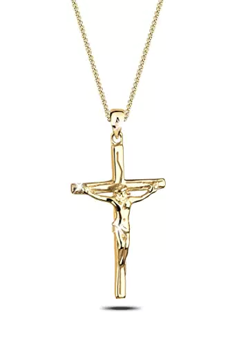 Elli Halskette Damen Kreuz Anhänger Glaube Religion Klassisch in 925 Sterling Silber