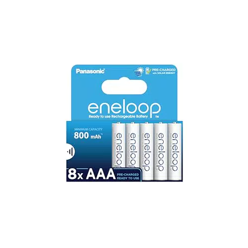 Panasonic eneloop AAA wiederaufladbare Akkus mit verbesserte Kapazität und geringer Selbstentladung