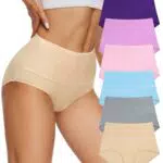 Evolyline Hohe Taille Damen Unterhosen aus Baumwolle - Atmungsaktive Panties