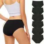 FALARY Damen Baumwolle Hipster Slip Mittlere Taille Bequeme Unterwäsche