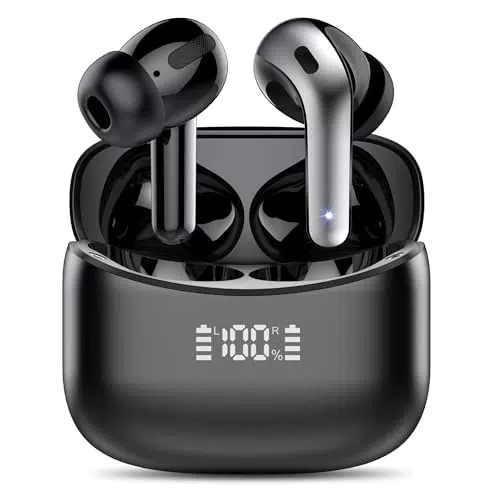FAMOO Kabellose Bluetooth Kopfhörer 5.3 mit Noise Cancelling und 52H Akkulaufzeit