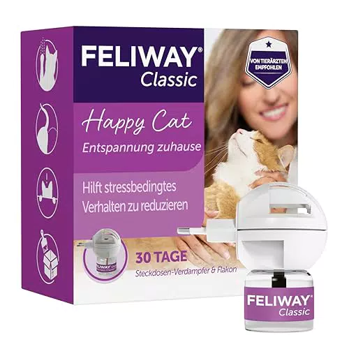 FELIWAY Classic Pheromon Verdampfer Set – Stressreduktion für Katzen und Kätzchen