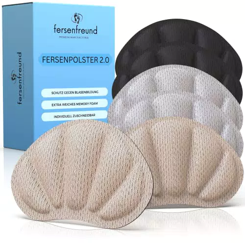 FERSENFREUND Premium Fersenpolster Schuheinlagen - Fersenschutz Gel Einlagen