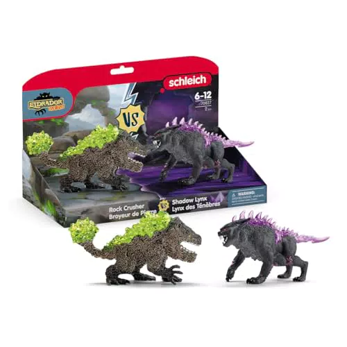 Figuren Duo Lynx of Darkness vs Stone Crusher, SCHLEICH 70827 Eldrador Creatures