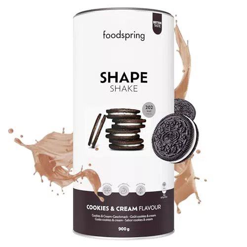 foodspring Shape Shake Cookies & Cream – Mahlzeitenersatz zur Gewichtskontrolle