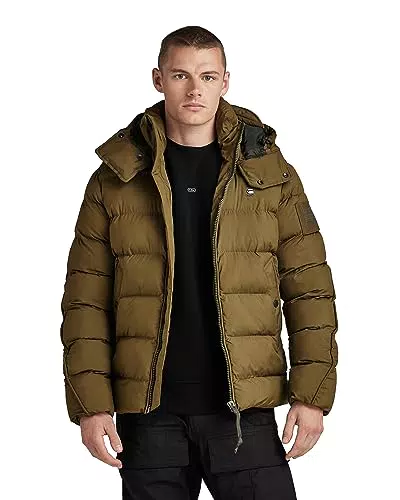 G-STAR RAW Herren G-Whistler Padded Hooded Jacke, Grün