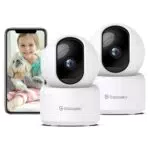 GALAYOU 2K Überwachungskamera innen, Babyphone mit Kamera Überwachung innen