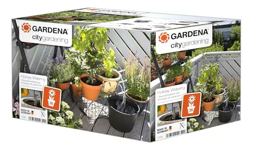 Gardena Solar-Bewässerung AquaBloom Set: Solarbetriebenes Bewässerungssystem für Balkon- und Kübelpflanzen