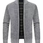 GLESTORE Herren Strickjacke Cardigan Trachtenjacke Fleecejacke Winter