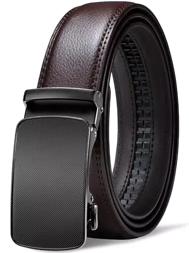 GSG Herren Gürtel 35mm Automatik Ledergürtel für Anzug und Geschäftskleidung
