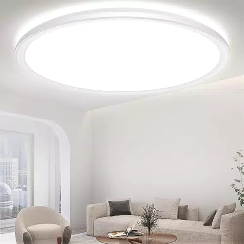 HABOWN LED Deckenleuchte Flach 4000K für Wohnzimmer, Küche, Badezimmer und Flur
