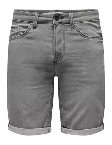ONSPLY Herren Denim Capri Jeans Shorts 3/4 Bermuda Sommerhose Freizeit trousers