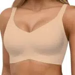 HORISUN Nahtlose BHS - Kabelloser Push-up-BH für Damen mit V-Ausschnitt