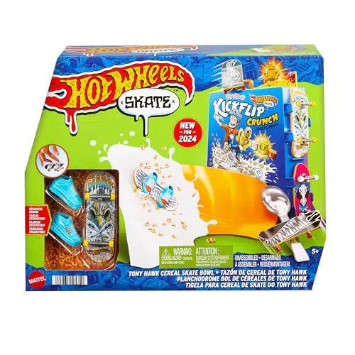 Hot Wheels Skate Tony Hawk Fingerboard-Set mit Aufbewahrung für Boards und Schuhe