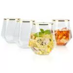 hotder Wassergläser Trinkgläser Saftgläser 354ml Tritan-BPA-Frei ohne stiel Kunststoff-Weingläser 4er Set