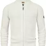 Indicode INLayton Strickjacke mit Stehkragen und Reißverschluss für Herren