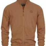 Indicode Herren INYanic Sweatjacke mit Stehkragen, Cardigan Herrenjacke Sweater Männer Toffee