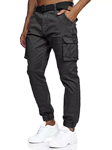 Indicode Herren Kerr Cargohose - Bequeme Cargo Hose für Männer