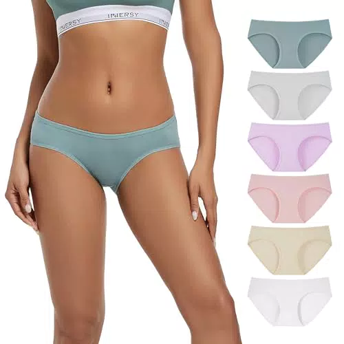 INNERSY Baumwolle Hipster Unterwäsche Damen Niedriger Bund Pantys