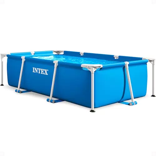 Intex Rectangular Frame Pool - Aufstellpool - 450 x 220 x 84 cm & Steinbach Filteranlage Active Balls+