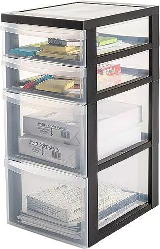 Iris Ohyama Schubladenbox mit Rollen, BPA-frei, Schubladenschrank, DC-305