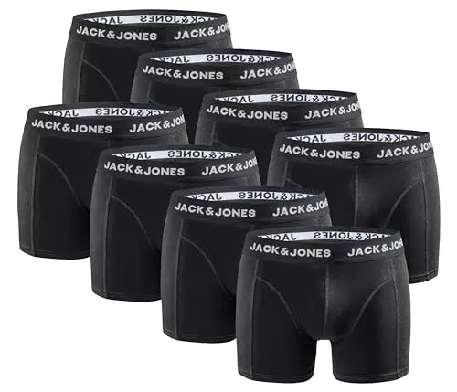 JACK & JONES Boxershorts 8er Pack - Dark Grey Melange - Gr