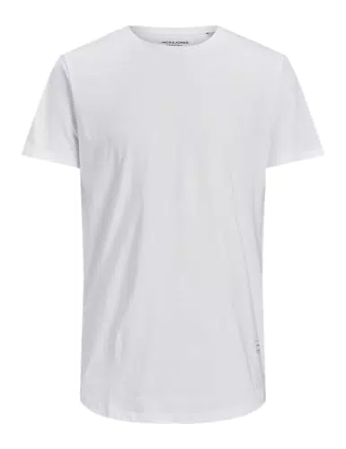 Jack & Jones Herren Basic T-Shirt in Übergröße mit Rundhalsausschnitt und Kurzarm - Schwarz - Größe 3X
