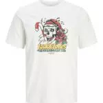 JACK&JONES Herren JJXMAS Christmas Skull Tee SS Crew Neck T-Shirt