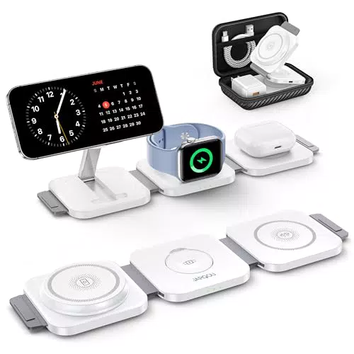 Foldable Wireless Charger - 3-in-1 Ladestation für iPhone, iWatch & AirPods Pro