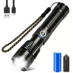 JONSDANY LED Taschenlampe Aufladbar 15000 Lumen, 5 Lichtmodi, für Camping und Notfälle