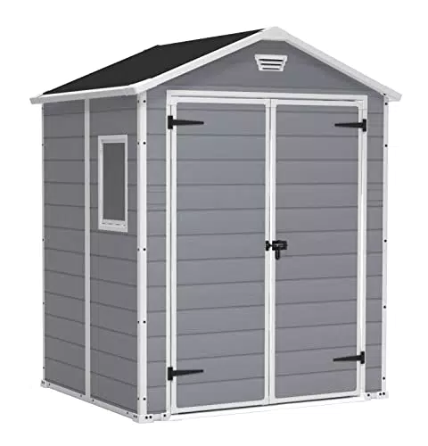 Keter Manor Gartenhaus wetterfest 4,8m³ Kunststoff 185x152x226cm