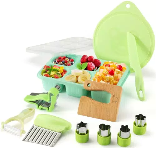 Kindermesser 11-teiliges Kinder-Küchenmesser-Set zum Schneiden und Kochen von Obst oder Gemüse für Kleinkinder