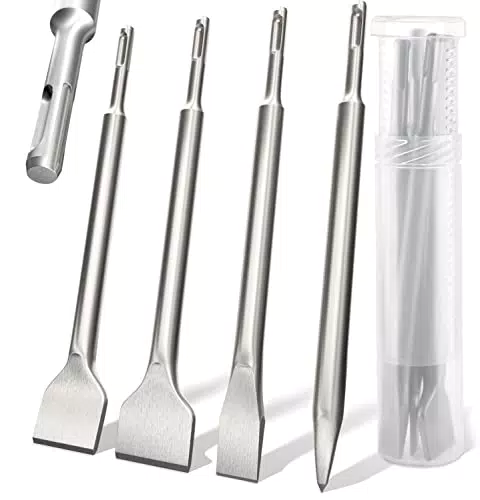KSP-TEC® SDS Plus Meißel Set - Fliesenmeißel, Flachmeißel und Spitzmeißel