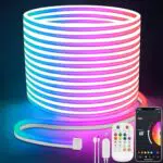 Lamomo RGB LED Neon Lichtstreifen, wasserdicht, Fernbedienung, Musik-Synchronisation
