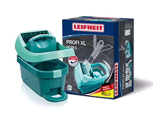 Leifheit Set Wischtuchpresse Profi XL mit Bodenwischer und Rollen