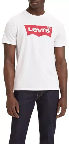 Levi's Herren T-Shirt mit Batwing-Logo im Set-In Neck Design