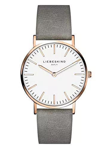 Liebeskind Damen Analog Quarz Armbanduhr mit Lederarmband LT-0095-LQ