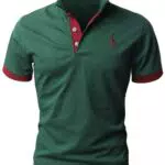 LIUPMWE Poloshirt Herren Kurzarm Baumwolle Basic mit Giraffe Stickerei