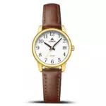 LN LENQIN Uhr Damen Armbanduhr Damen Uhr mit Großen Ziffern Analog Quarzuhr für Frauen mit Lederband