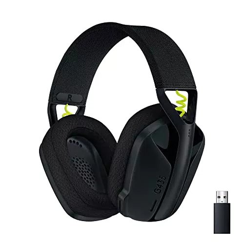 Logitech G435 LIGHTSPEED Gaming Headset - kabellos, 18 Stunden Akku, Dolby Atmos
