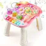 LUVTOY Spieltisch Kinderspielzeug Spielzeug ab 1 Jahr Baby Spielzeug ab 1 2 Jahre 9 Monate 7 in 1 Busy Board Musikspielzeug Activity Spiel Spieltisch Baby Geschenke 1 2 3 Jahre Junge Mädchen